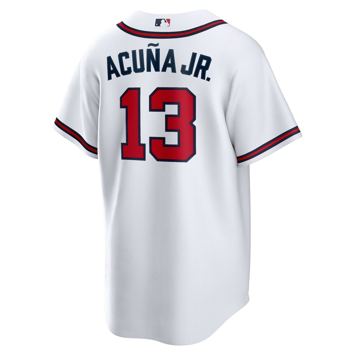 Atlanta Braves Ronald Acuna Jr. White Home Replica Player Name Jersey product image 4, provided for visual reference and