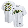 Athletics Shea Langeliers White Home Replica Jersey product image 1, provided for visual reference and product detail review