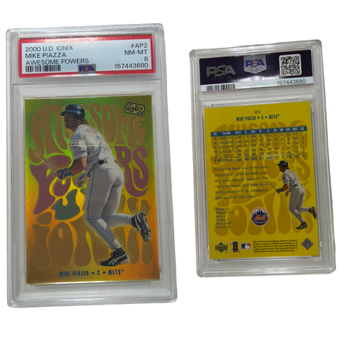 2000 Upper Deck Awesome Powers Mike Piazza PSA 8! product image 1, provided for visual reference and product detail review
