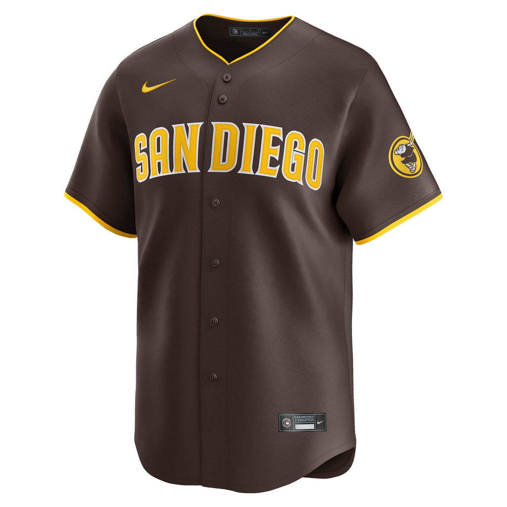 San Diego Padres Fernando Tatis Jr. Brown Road Limited Player Jersey product image 3, provided for visual reference and