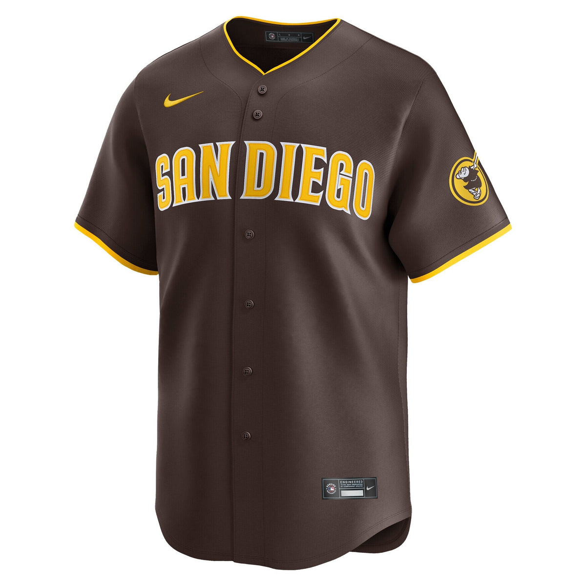 San Diego Padres Fernando Tatis Jr. Brown Road Limited Player Jersey product image 3, provided for visual reference and