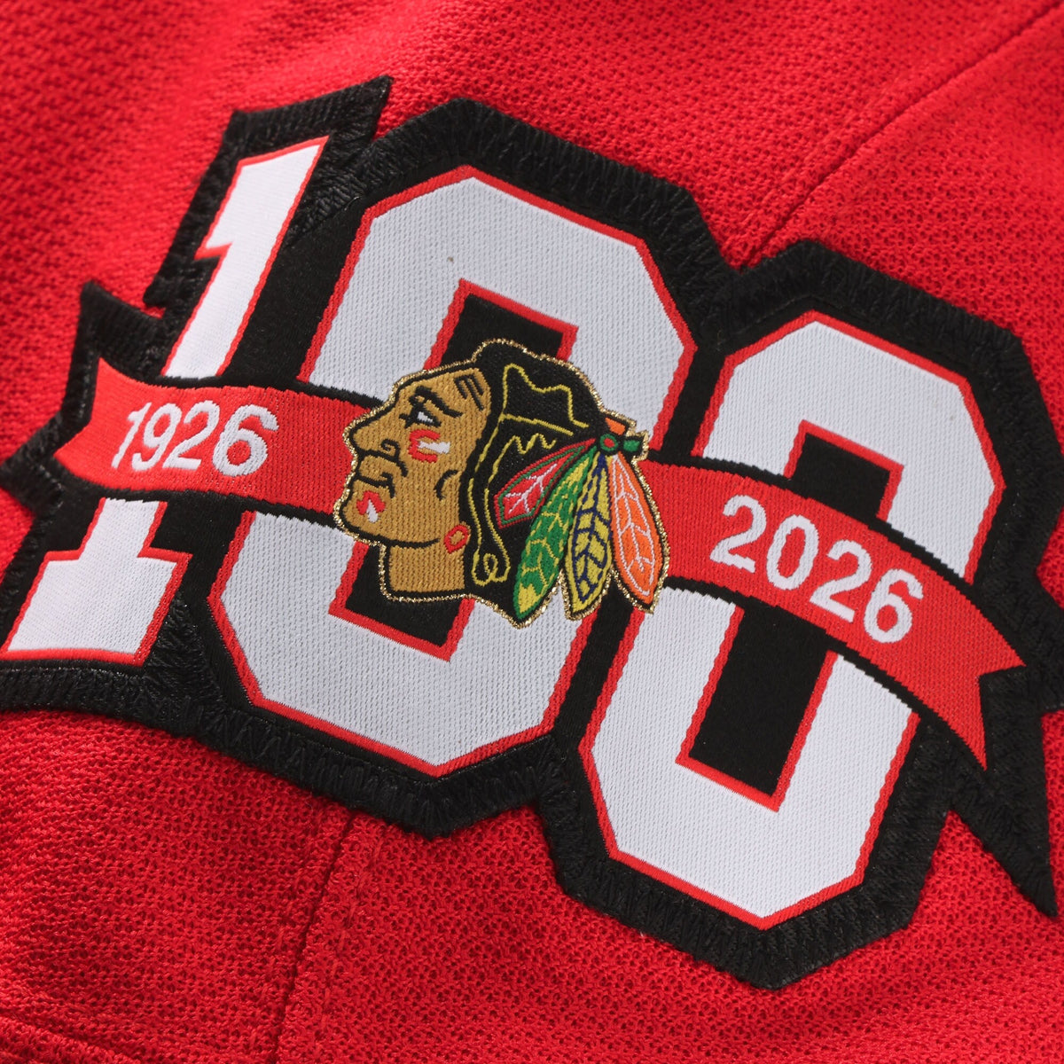 Chicago Blackhawks Connor Bedard Red Centennial Premium Player Jersey product image 6, provided for visual reference and