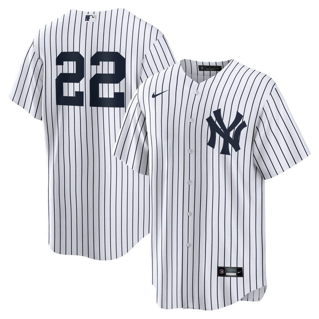 New York Yankees Ben Rice White Home Replica Jersey product image 2, provided for visual reference and product detail review