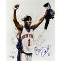 Chris Childs Arms Up White Background 8x10 Beckett BAS product image 1, provided for visual reference and product detail