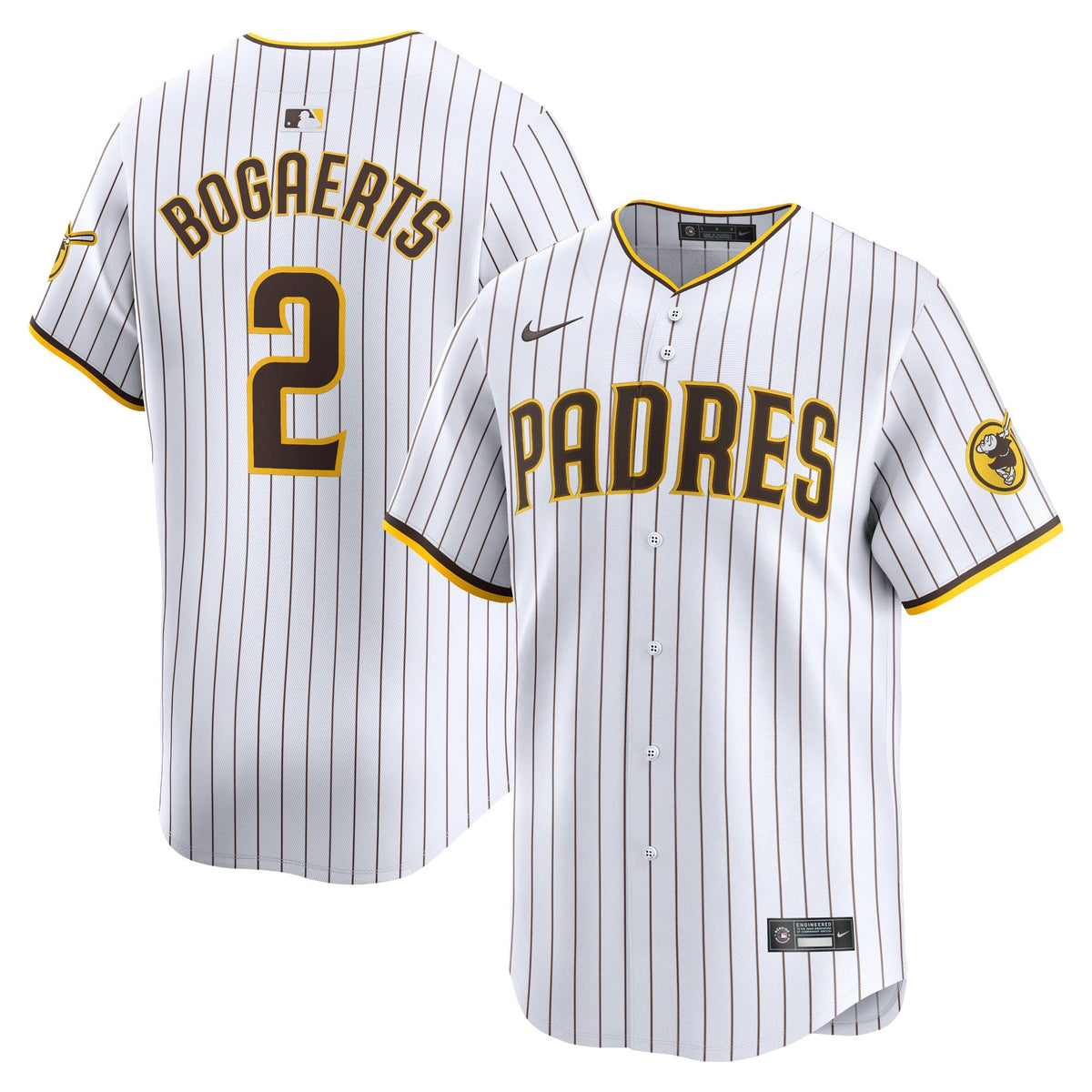 San Diego Padres Xander Bogaerts White Home Limited Player Jersey product image 2, provided for visual reference and product