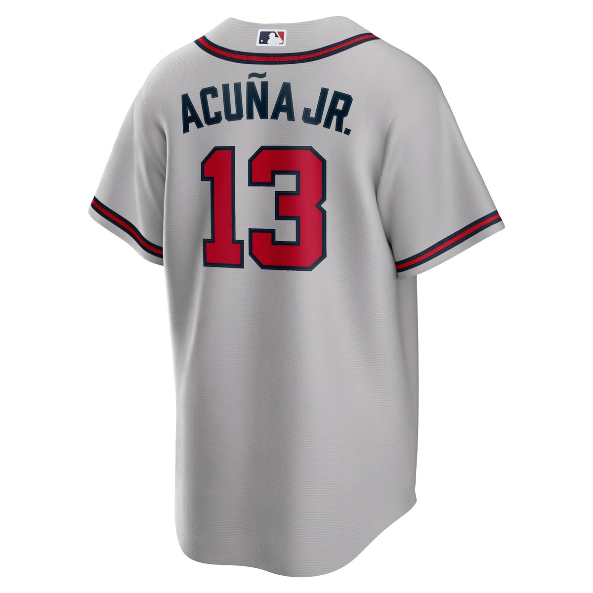 Atlanta Braves Ronald Acuna Jr. Gray Road Replica Player Name Jersey product image 4, provided for visual reference and