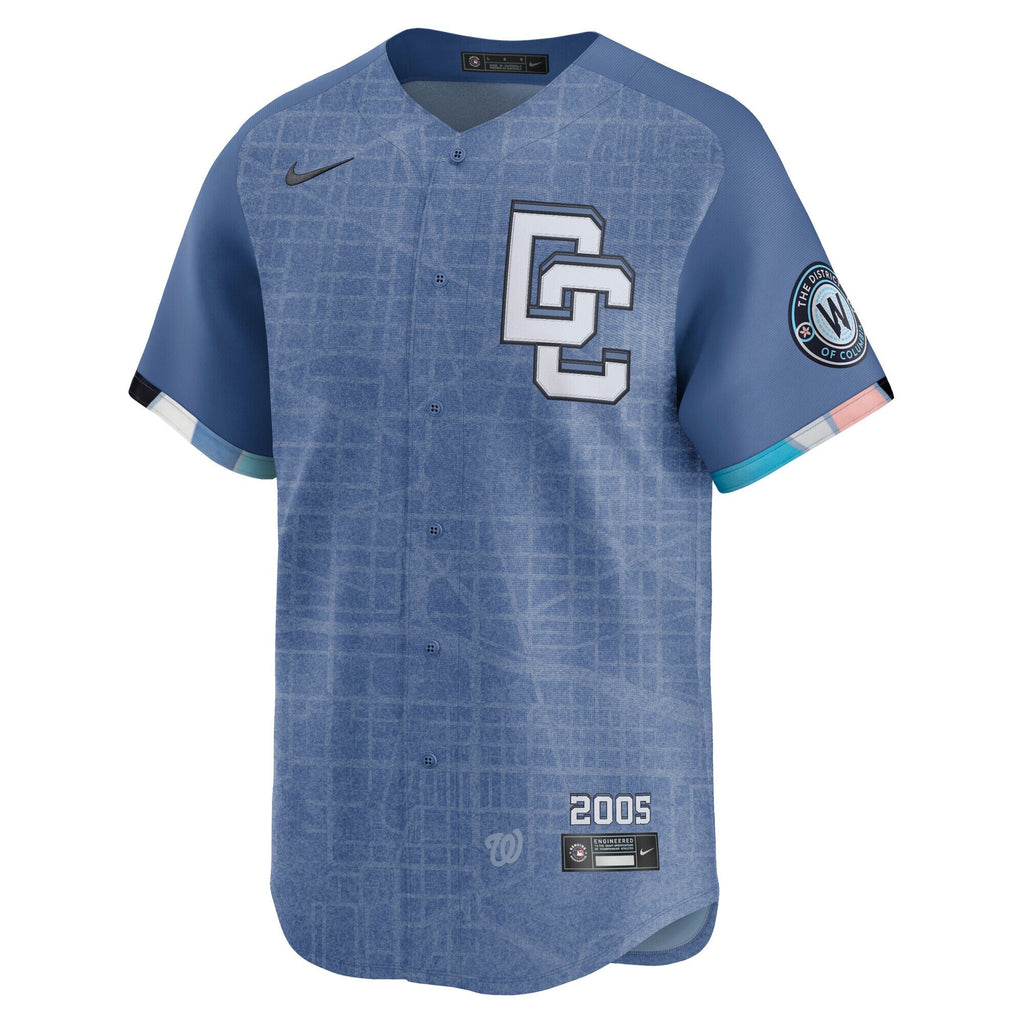Washington Nationals CJ Abrams Blue 2025 City Connect Limited Jersey product image 3, provided for visual reference and