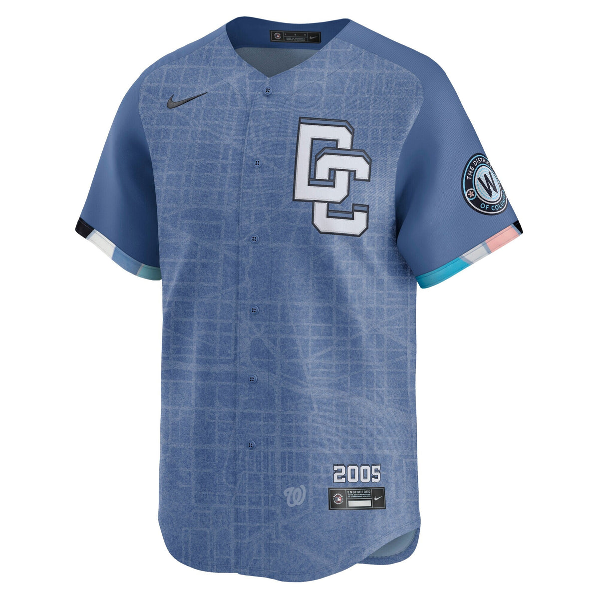 Washington Nationals CJ Abrams Blue 2025 City Connect Limited Jersey product image 3, provided for visual reference and