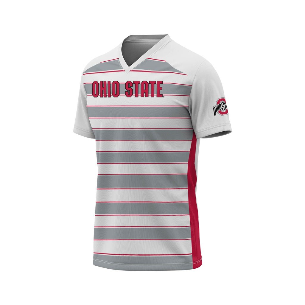 #1 Ohio State Buckeyes Lightweight Soccer Fashion Jersey - White product image 3, provided for visual reference and product