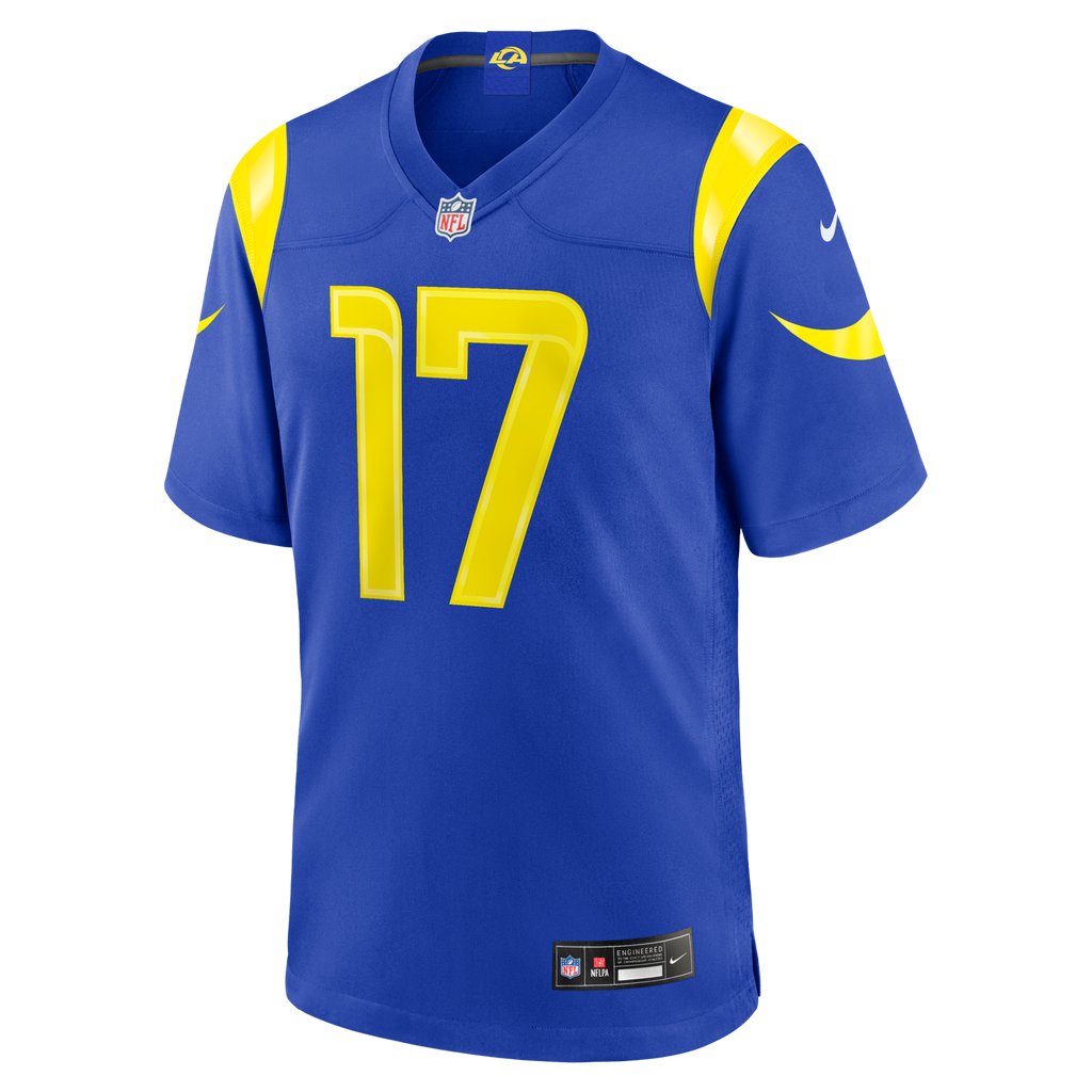 Los Angeles Rams Davante Adams Royal Team Game Player Jersey product image 2, provided for visual reference and product