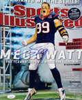 JJ Watt Autographed Houston Texans Sports Illustrated Vertical 11x14 JSA product image 1, provided for visual reference and