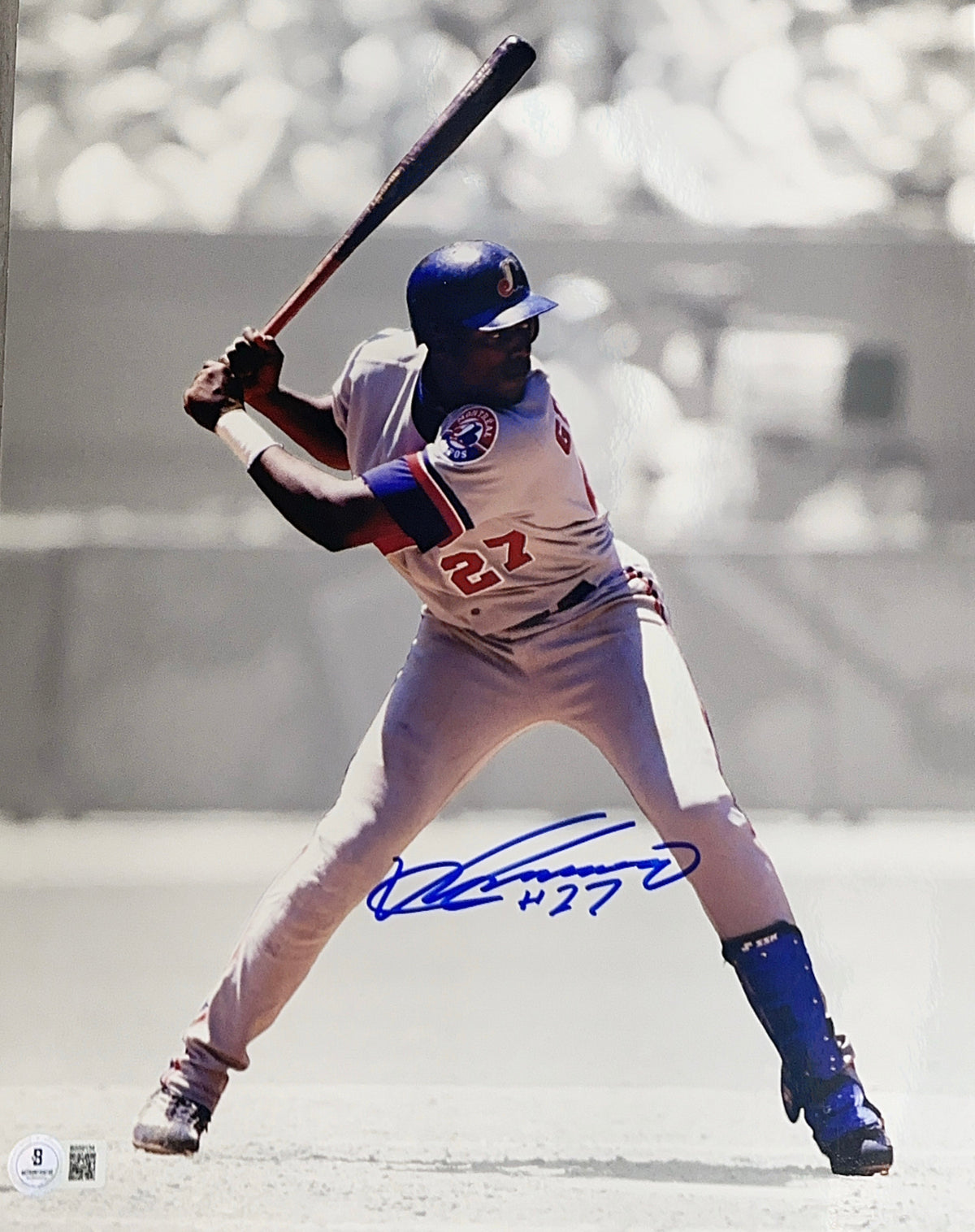 Vladimir Guerrero Sr. Autographed Montreal Expos Spotlight 11x14 Photo Beckett product image 1, provided for visual