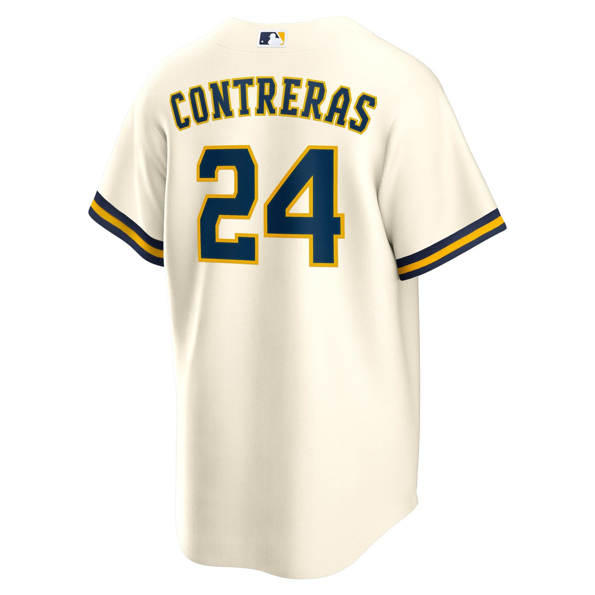 Milwaukee Brewers William Contreras Cream Home Replica Jersey product image 4, provided for visual reference and product