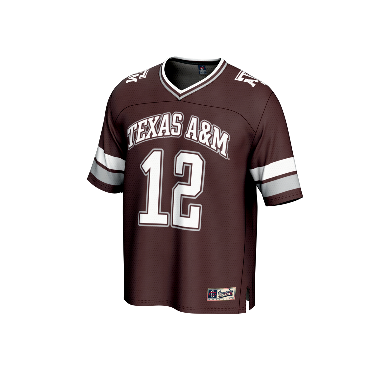 #12 Texas A&M Aggies Lightweight Collegiate Football Fashion Jersey - Maroon product image 3, provided for visual reference