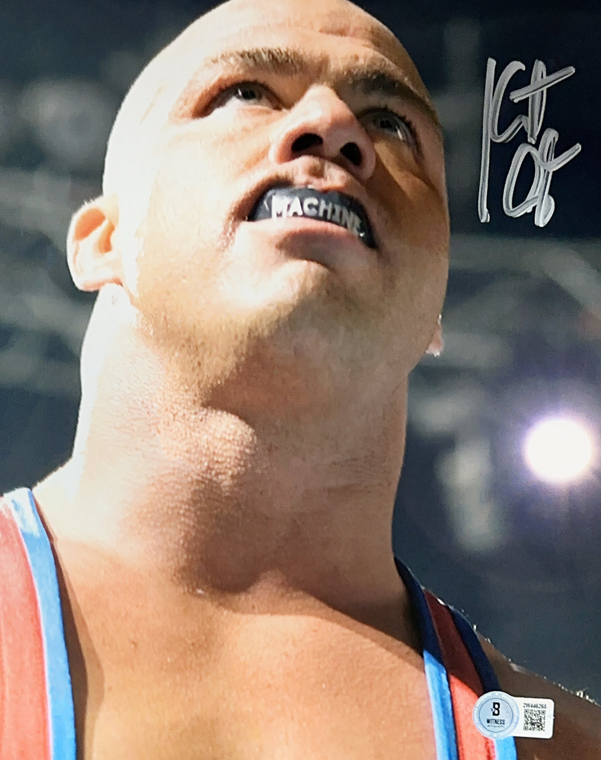 Kurt Angle Autographed Machine Mouth Guard 8x10 Beckett product image 1, provided for visual reference and product detail