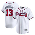 Atlanta Braves Ronald Acuña Jr. White Home Limited Player Jersey product image 1, provided for visual reference and product