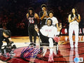 Udonis Haslem Autographed Miami Heat With Family 8x10 Beckett product image 1, provided for visual reference and product