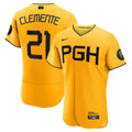 Pittsburgh Pirates Roberto Clemente Gold City Connect Authentic Player Jersey product image 1, provided for visual reference