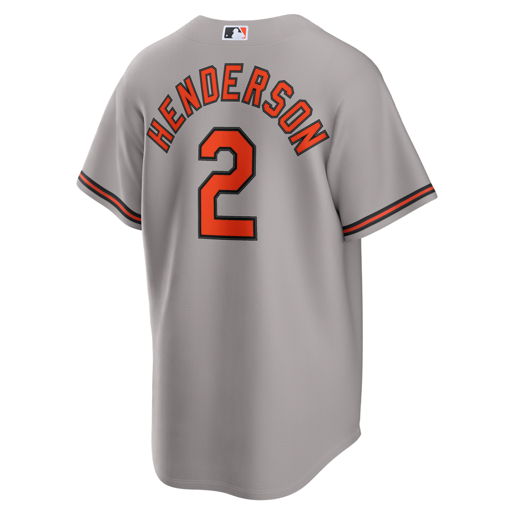 Baltimore Orioles Gunnar Henderson Gray Road Replica Jersey product image 4, provided for visual reference and product