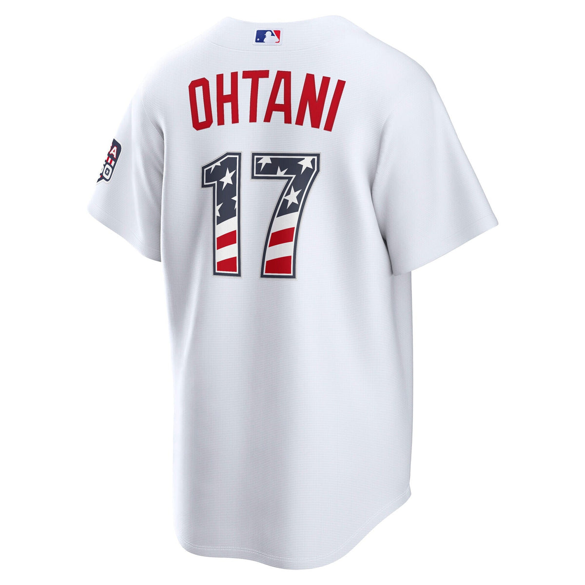 Fourth of July Los Angeles Dodgers Shohei Ohtani White USA 250 Stadium Jersey product image 4, provided for visual reference