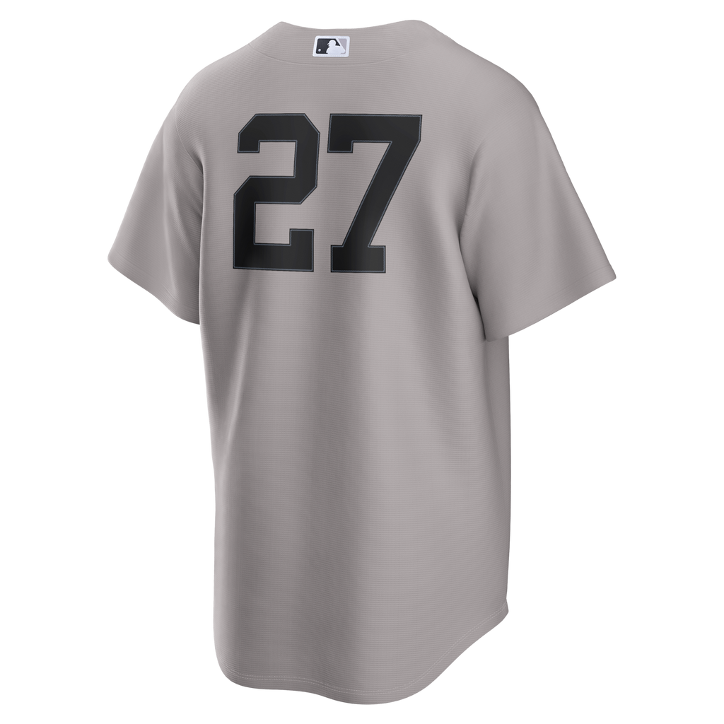 New York Yankees Giancarlo Stanton Gray Road Replica Jersey product image 4, provided for visual reference and product