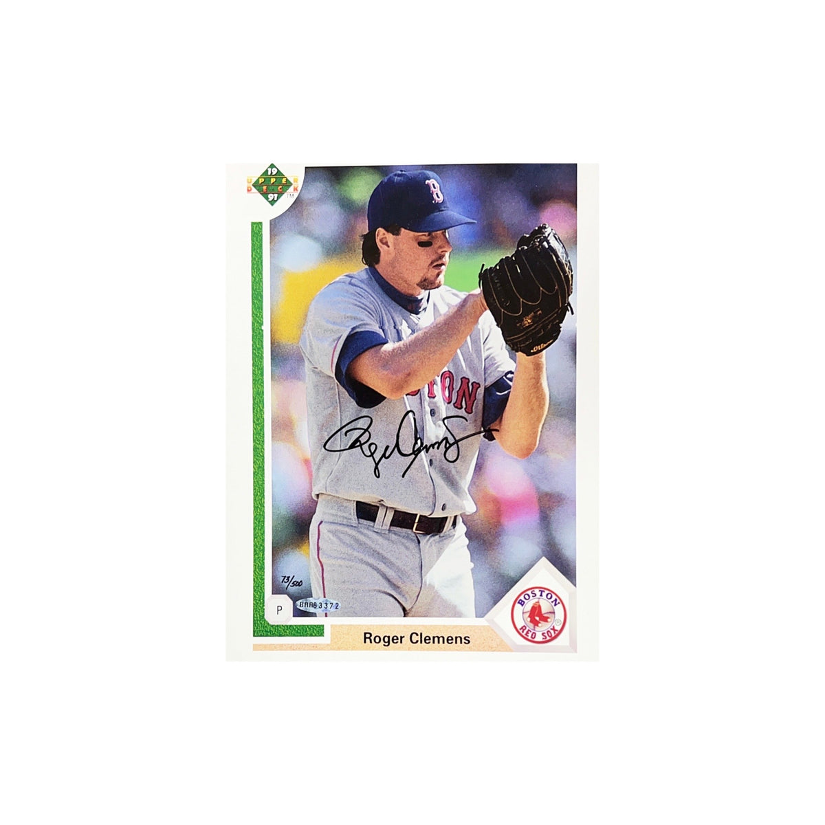 Roger Clemens Autographed Boston Red Sox 9x11 Jumbo Card #655 Upper Deck product image 1, provided for visual reference and