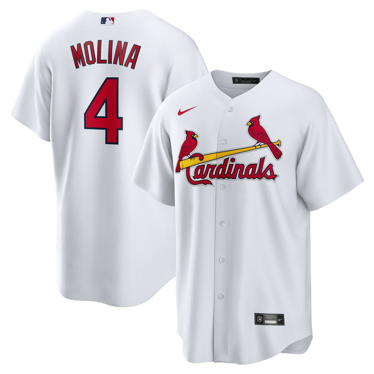 St. Louis Cardinals Yadier Molina White Home Replica Retired Player Jersey product image 1, provided for visual reference