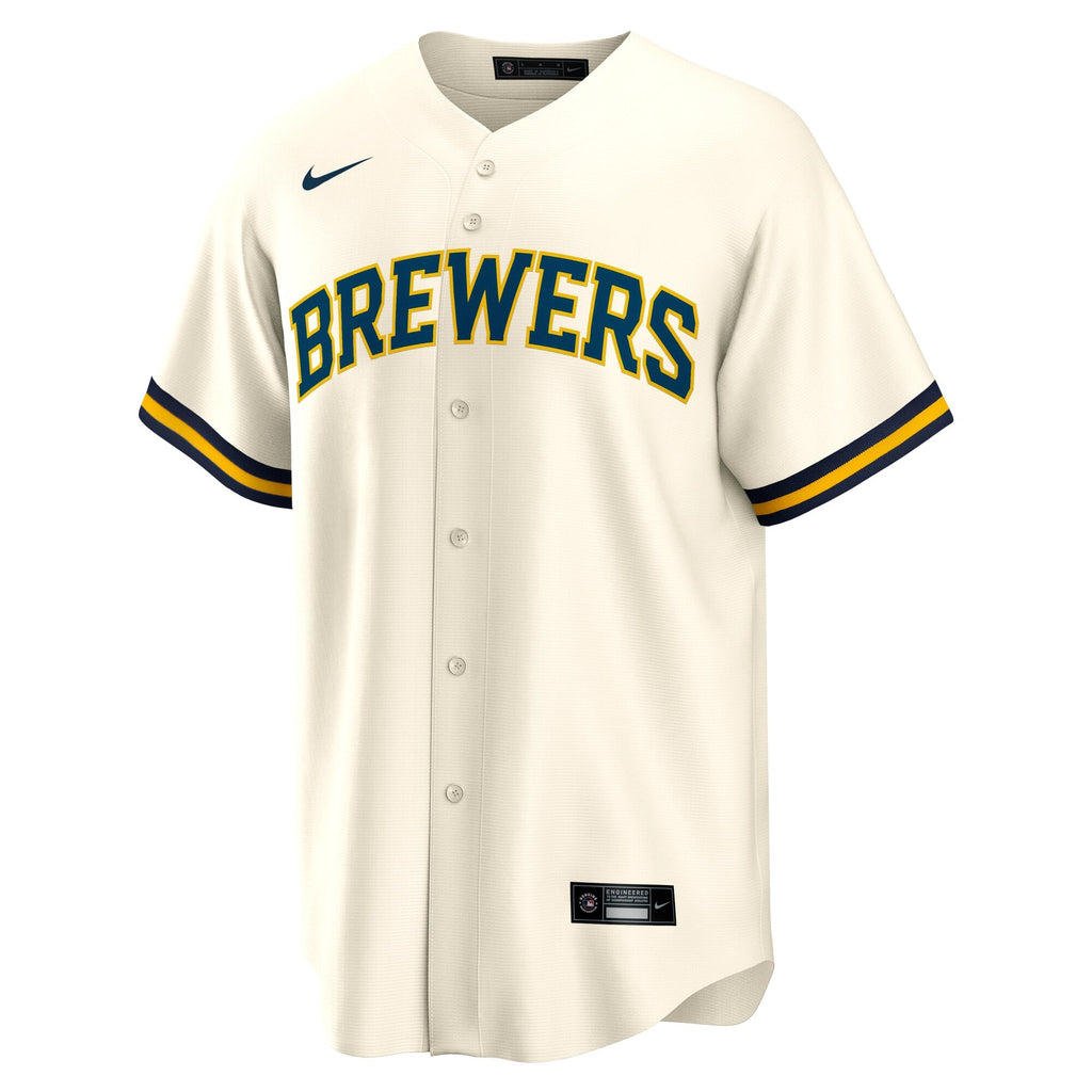 Milwaukee Brewers William Contreras Cream Home Replica Jersey product image 3, provided for visual reference and product