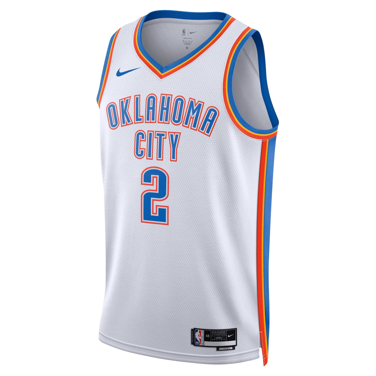 Oklahoma City Thunder Association Edition Swingman Jersey - White - Shai Gilgeous-Alexander product image 2, provided for