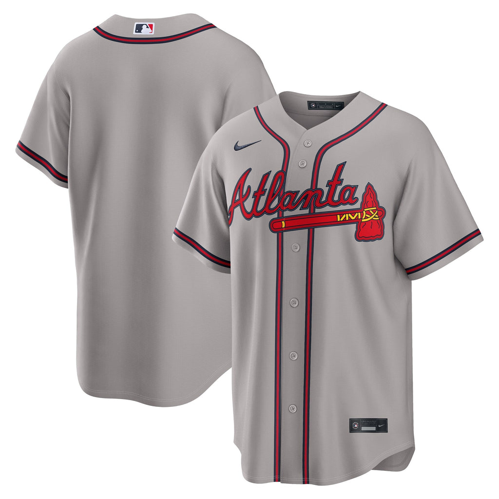 Atlanta Braves Gray Road Replica Jersey product image 2, provided for visual reference and product detail review