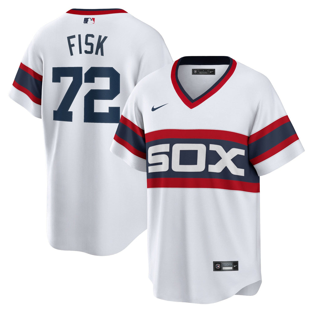 Chicago White Sox Carlton Fisk White Home Cooperstown Collection Team Player Jersey product image 1, provided for visual