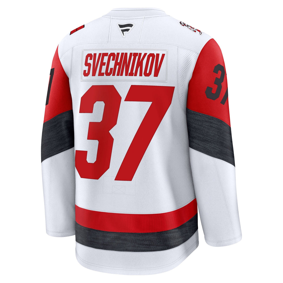 Carolina Hurricanes Andrei Svechnikov White Away Premium Jersey product image 4, provided for visual reference and product
