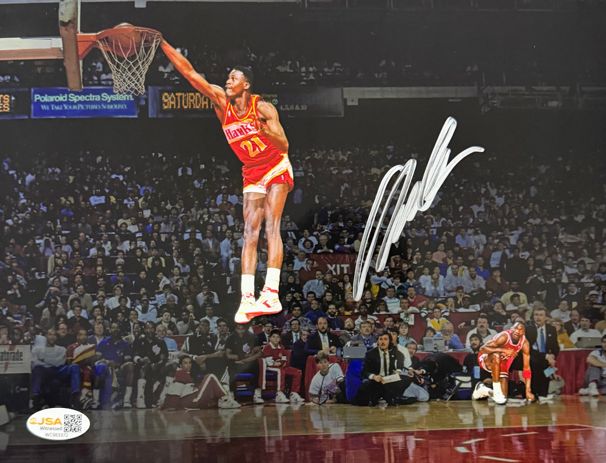 Dominique Wilkins Blackout Edit 8x10 JSA product image 1, provided for visual reference and product detail review