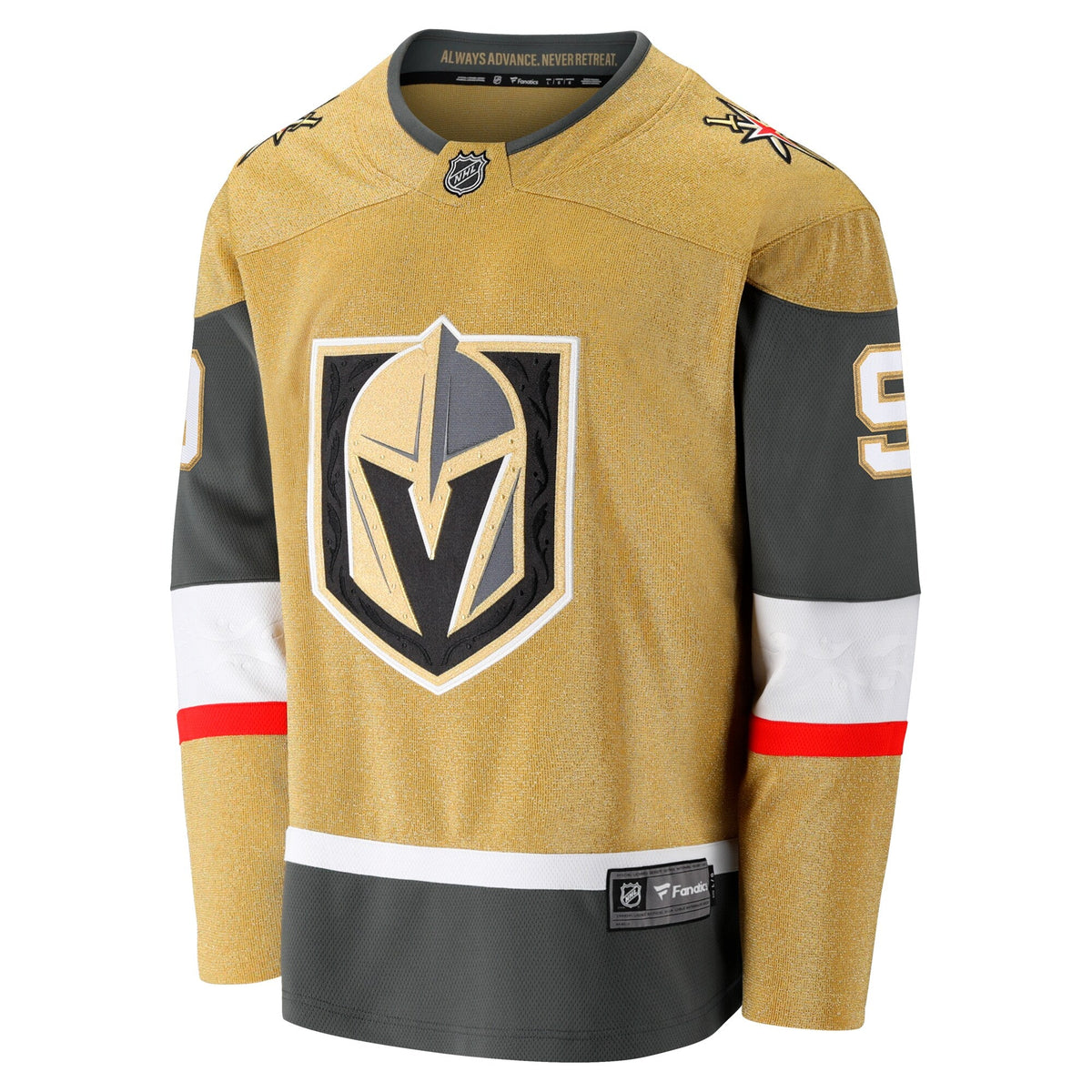Vegas Golden Knights Jack Eichel Gold Home Breakaway Jersey product image 3, provided for visual reference and product