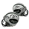 Santana Moss, Wayne Chrebet & Laveranues Coles Autographed New York Jets Speed Mini Helmet "Six Feet Under" Inscription