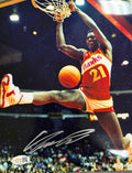 Dominique Wilkins Dunk Atlanta Hawks 8x10 JSA product image 1, provided for visual reference and product detail review