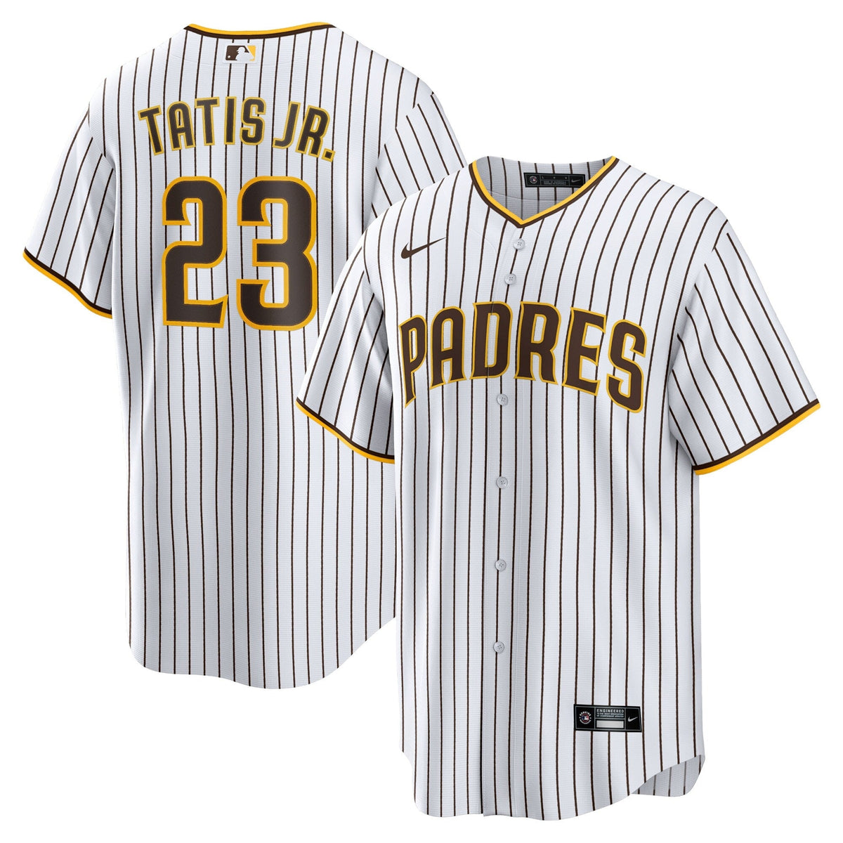 San Diego Padres Fernando Tatis Jr. White Home Replica Player Jersey product image 2, provided for visual reference and