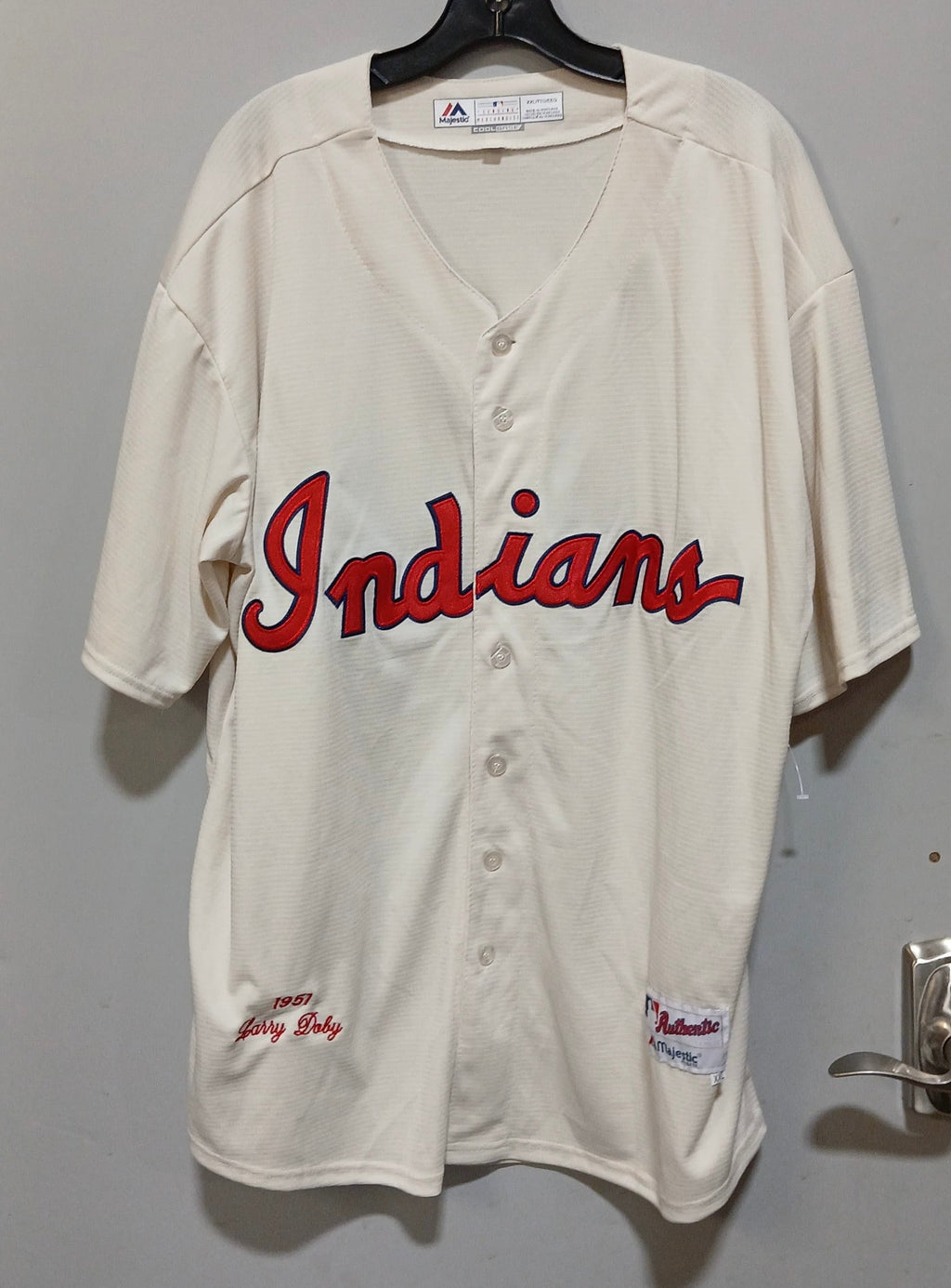 Larry Doby 1951 Cleveland Indians Official MLB Majestic product image 2