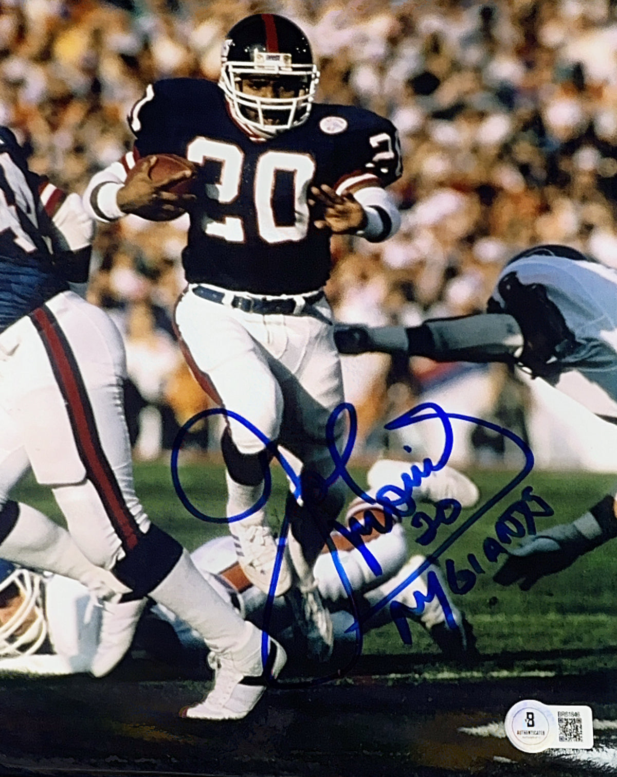 Joe Morris Autographed New York Giants 8x10 Beckett product image 1, provided for visual reference and product detail review