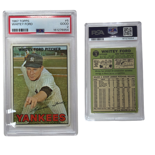 1967 Topps Whitey Ford PSA 2! #5 product image 1, provided for visual reference and product detail review