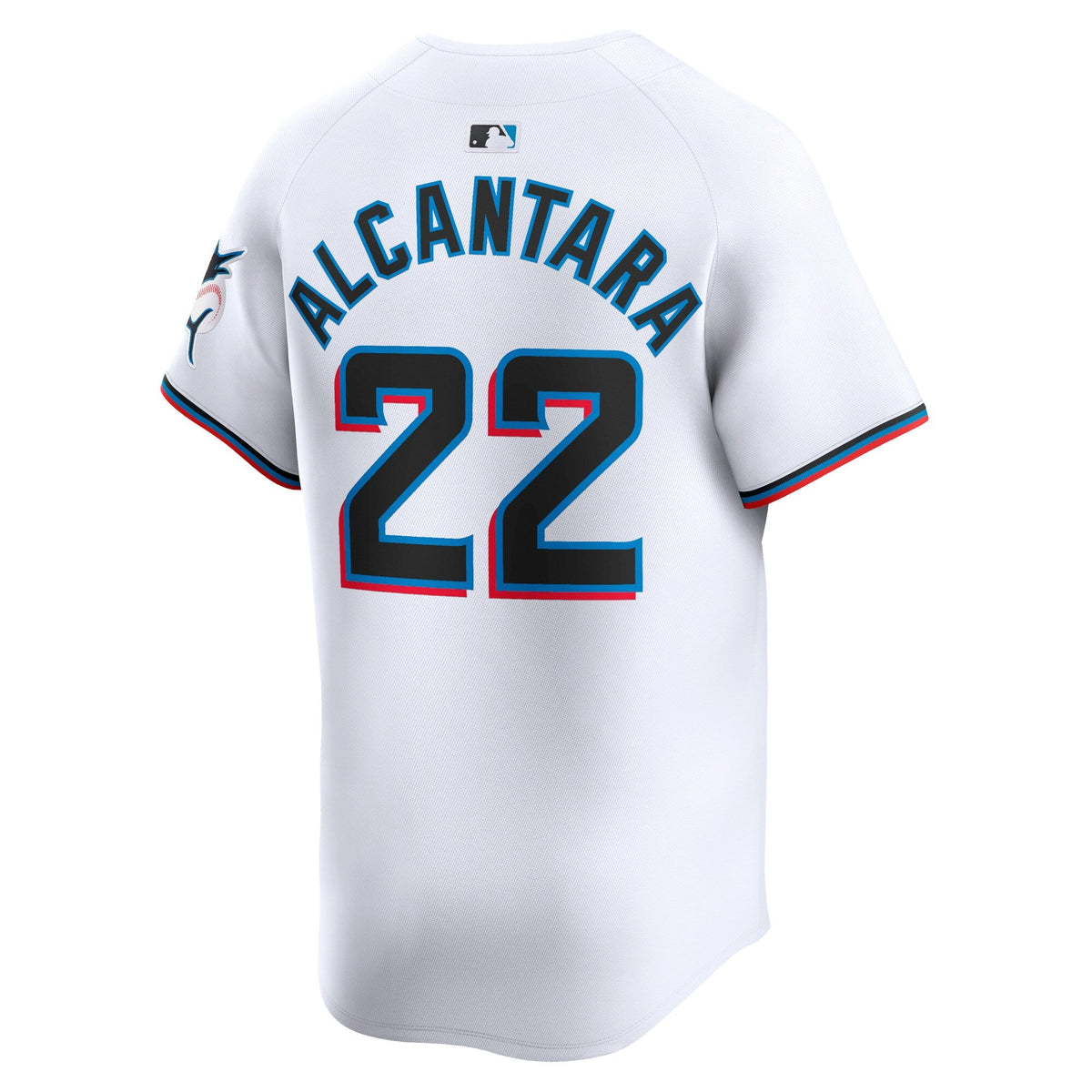 Miami Marlins Sandy Alcantara White Home Limited Player Jersey product image 4, provided for visual reference and product