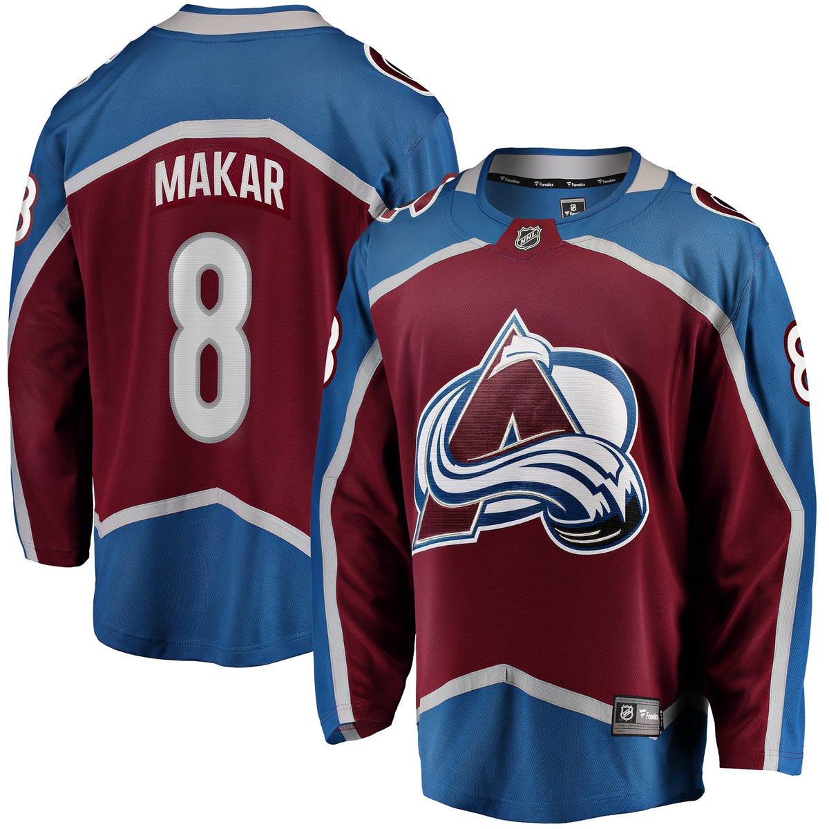 Cale Makar Colorado Avalanche Home Breakaway Player Jersey - Maroon product image 2, provided for visual reference and