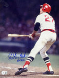 Carlton Fisk Autographed Boston Red Sox Batting "HOF 2000" 11x14 Beckett product image 1, provided for visual reference and