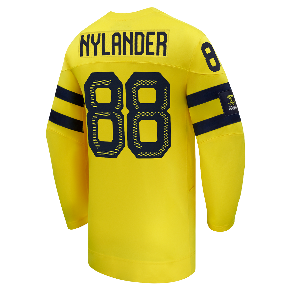 Sweden Hockey William Nylander Yellow 2026 Away Replica Jersey product image 4, provided for visual reference and product