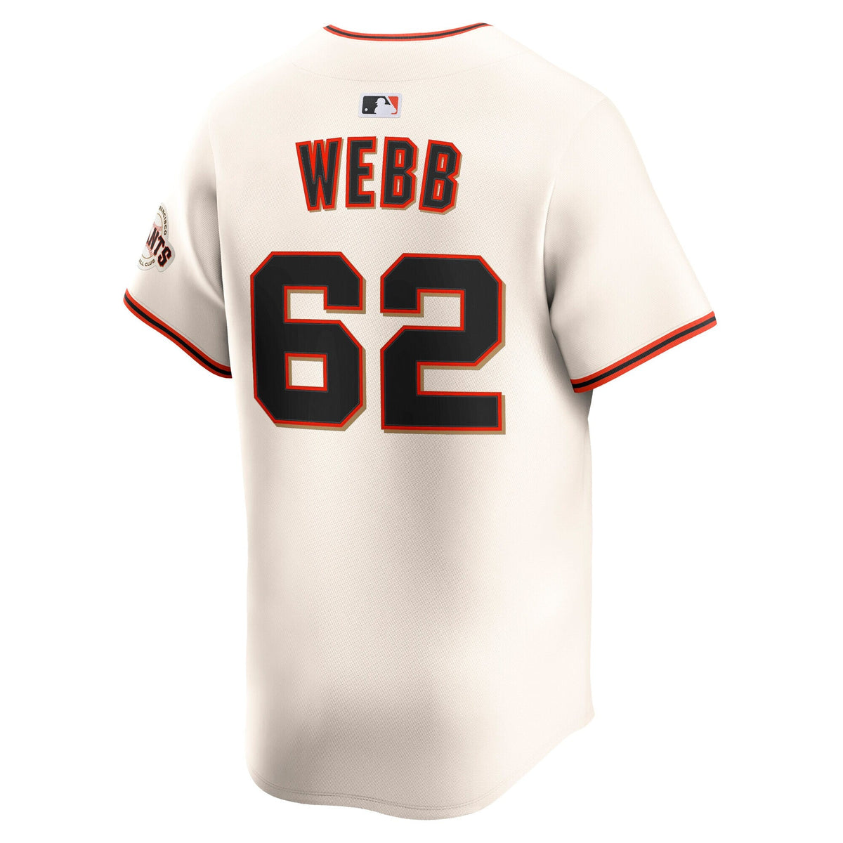 San Francisco Giants Logan Webb Cream Home Limited Player Jersey product image 4, provided for visual reference and product