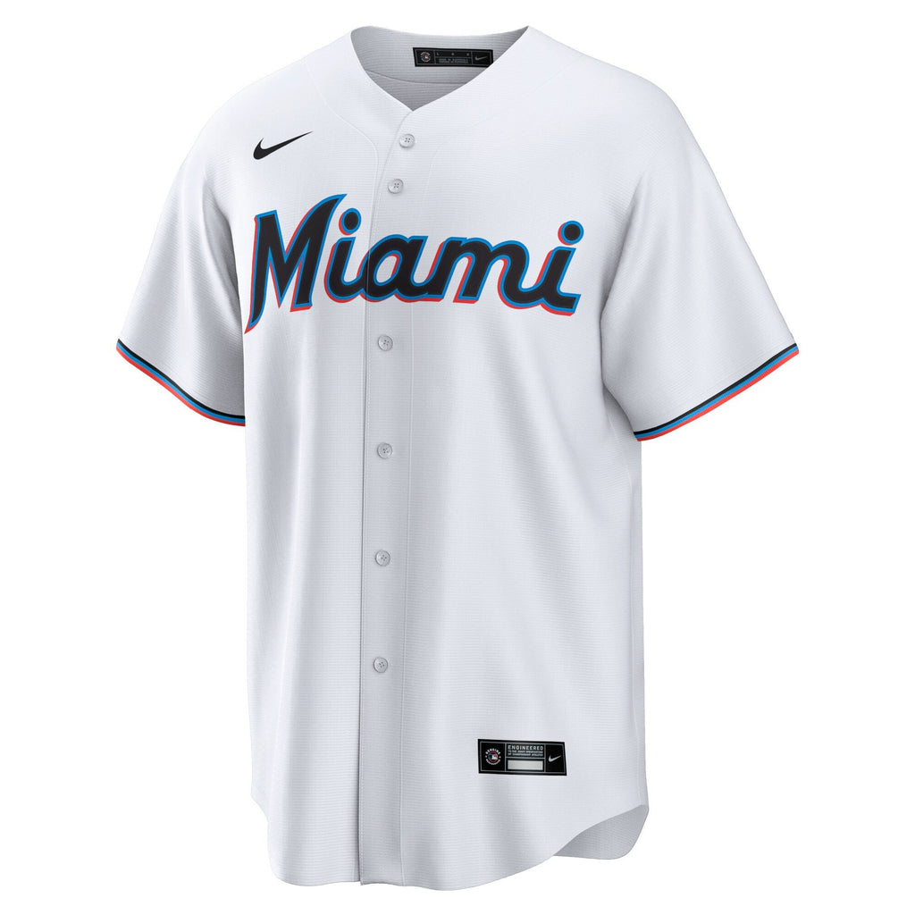 Miami Marlins Sandy Alcantara White Replica Player Jersey product image 3, provided for visual reference and product detail