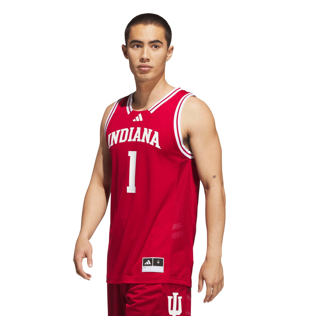 #1 Crimson Indiana Hoosiers Replica Swingman Jersey product image 5, provided for visual reference and product detail review