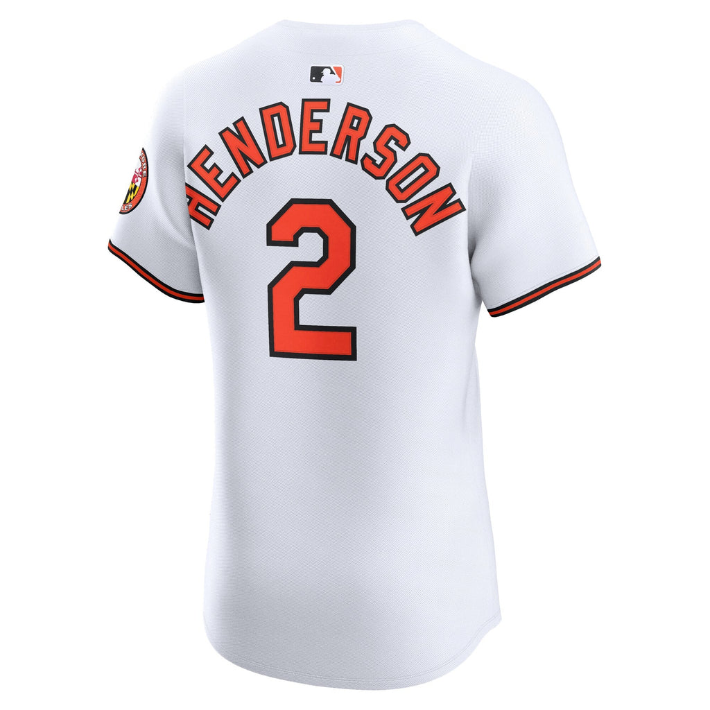 Baltimore Orioles Gunnar Henderson White Home Elite Jersey product image 4, provided for visual reference and product detail