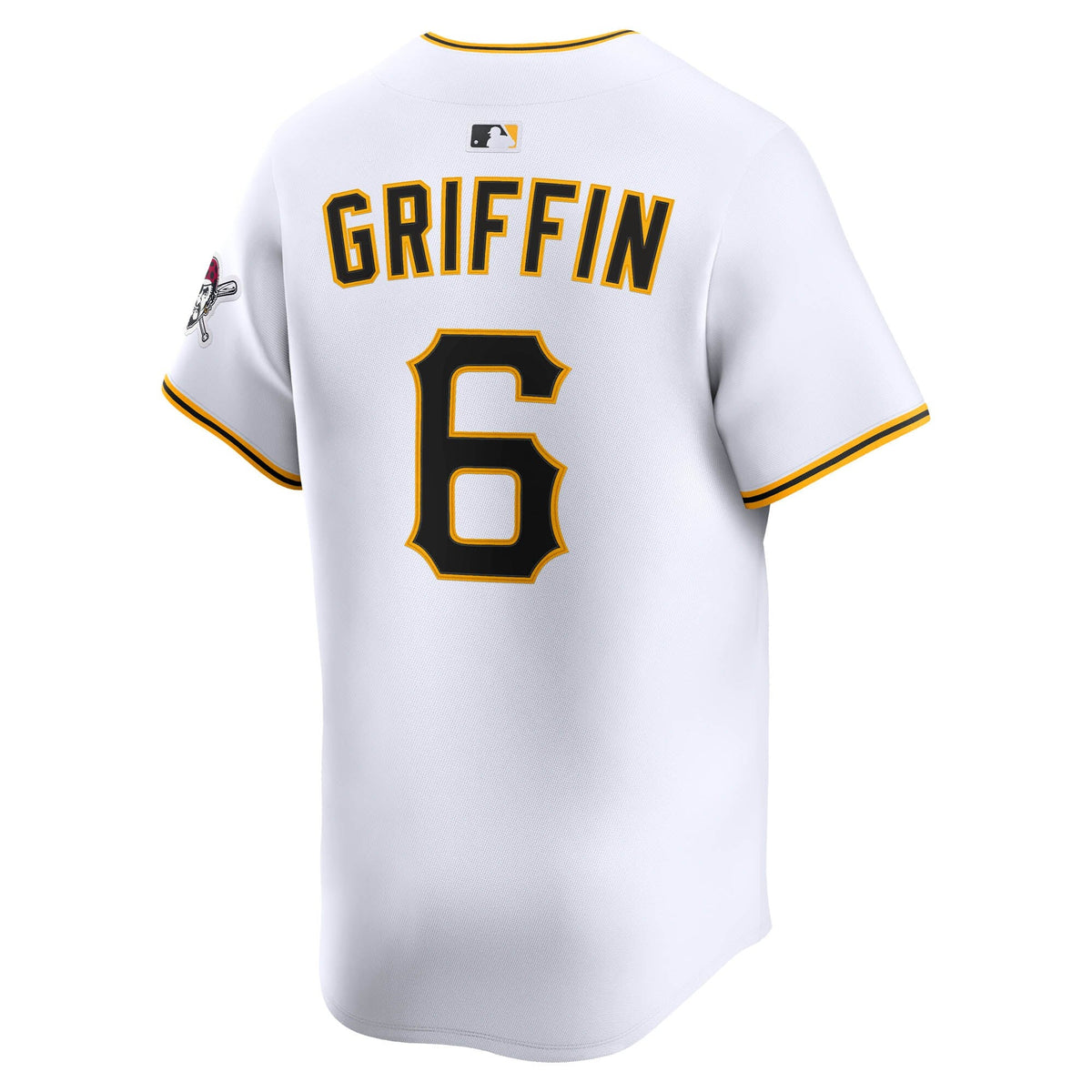 Pittsburgh Pirates Konnor Griffin White Home Limited Jersey product image 4, provided for visual reference and product