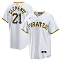 Pittsburgh Pirates Roberto Clemente White Home Replica Player Name Jersey product image 1, provided for visual reference and